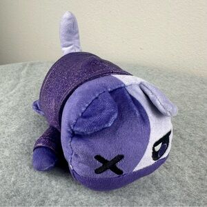 2024 Aphmau MeeMeows ZANE CAT 6" Plush Purple Glitter Edition Litter 6 Preowned